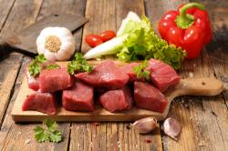 Rindfleisch - Beiried  gew&uuml;rfelt